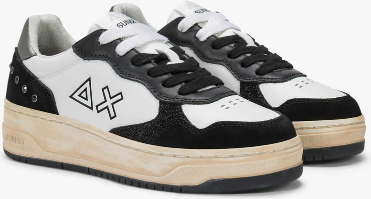 נעלי סניקרס SUN68 BASKET LOVE- Black
