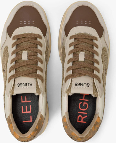 נעלי סניקרס SUN68 BIG BASKET EVO- Brown