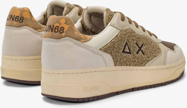 נעלי סניקרס SUN68 BIG BASKET EVO- Brown