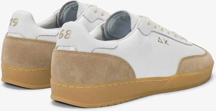 נעלי סניקרס SUN68 CALIFORNIA SUN LEATHER- WHITE/BEIGE
