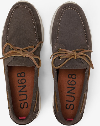 נעלי סניקרס SUN68 TOM BARCA SUEDE- BROWN