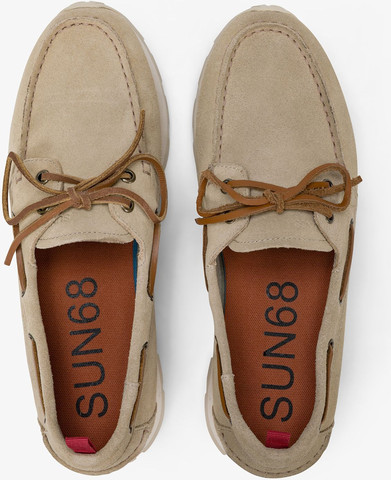 נעלי סניקרס SUN68 TOM BARCA SUEDE- BEIGE