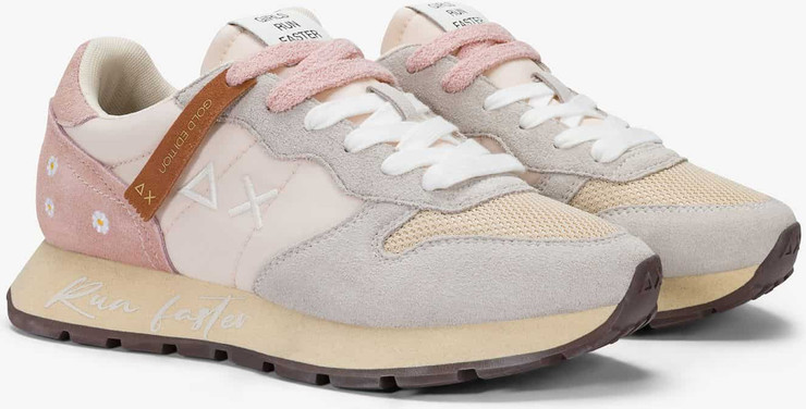 נעלי סניקרס SUN68 ALLY VINTAGE SNEAKER- PORCELAIN PINK
