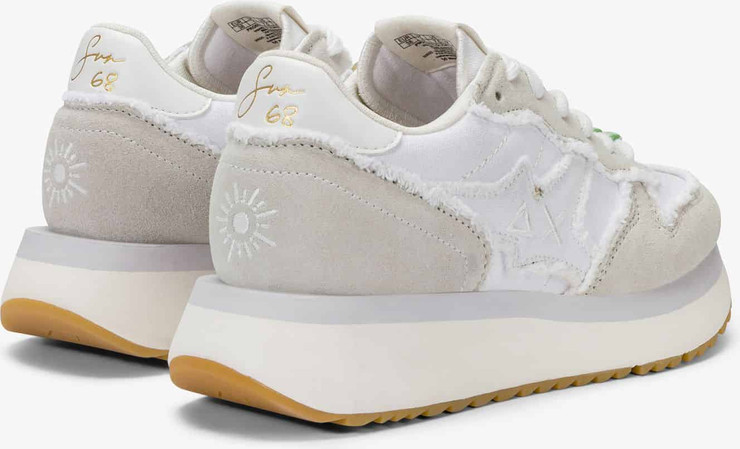 נעלי סניקרס SUN68 BIG STARGIRL CANVAS- WHITE
