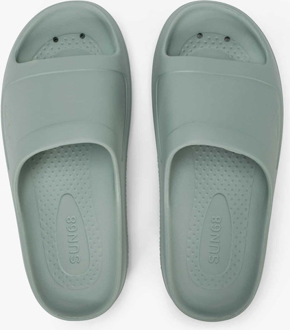 כפכפים איטלקיות SUN68 SUPPERS MONOBLOCK LOGO - SAGE GREEN