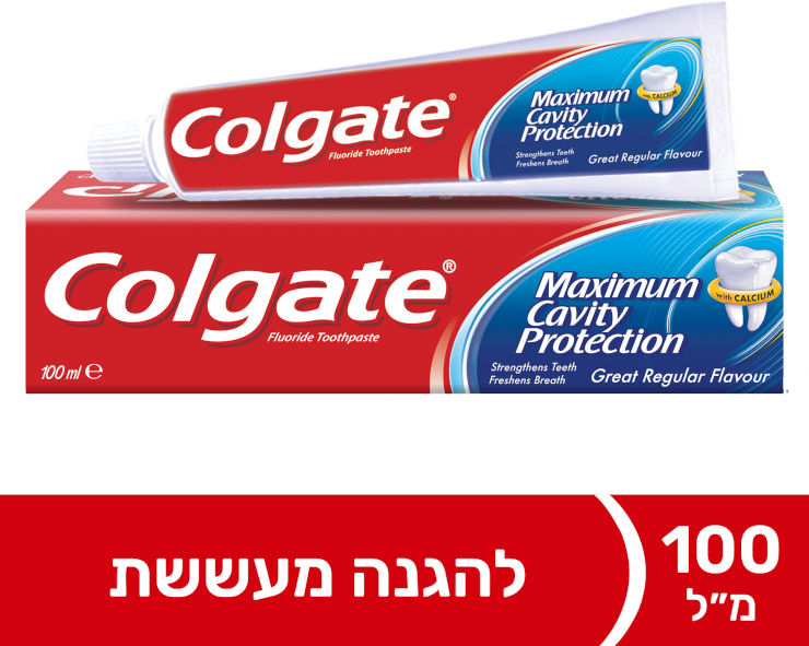 משחת שיניים קולגייט אדומה להגננה מפני עששת