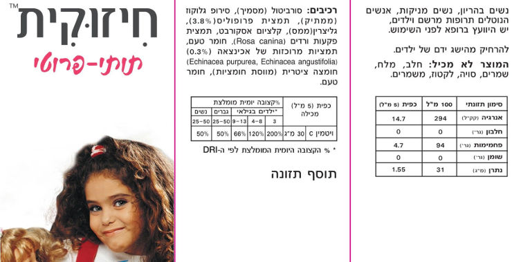 גן חיות חיזוקית סירופ טוטי פרוטי 250 מל