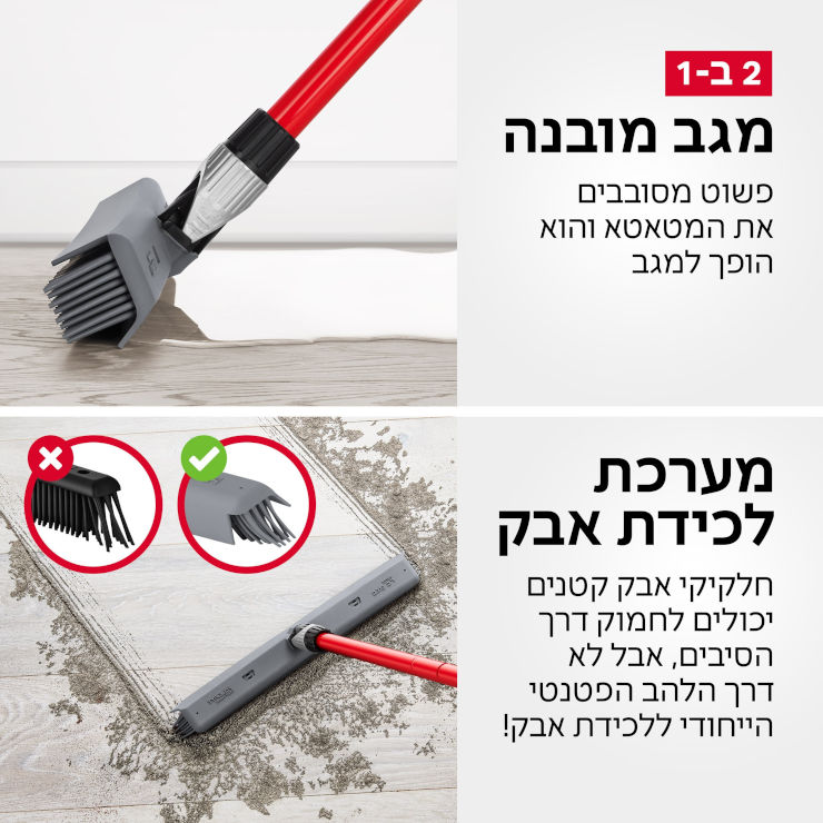 מטאטא סיליקון מפרקי להב פטנטי