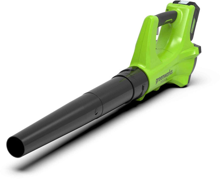 מפוח עלים חדש 24V + שתי סוללות 2.0A + מטען מהיר Greenworks