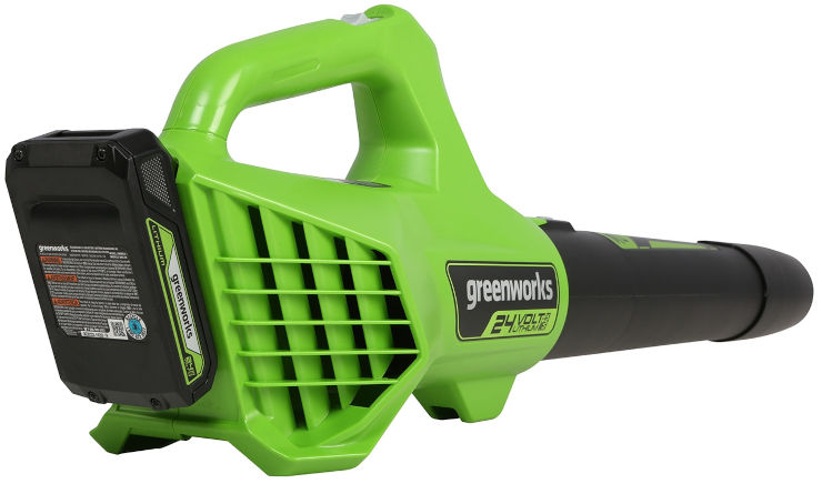 מפוח עלים 24V דור 2+שתי סוללות 4Ah + מטען Dual Port 24V (4A) Greenworks