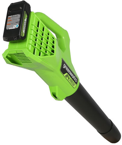מפוח עלים 24V דור 2+שתי סוללות 4Ah + מטען Dual Port 24V (4A) Greenworks