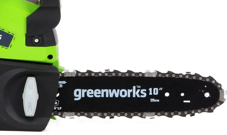מסור שרשרת 24V + סוללה 4.0Ah ומטען מהיר Greenworks