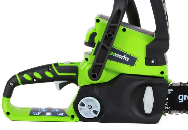 מסור שרשרת 24V + סוללה 4.0Ah ומטען מהיר Greenworks