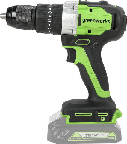 מקדחה/מברגה נטענת 24V BL – 35Nm – גוף בלבד Greenworks