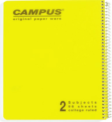 מחברת ספירלה 2 נושאים שורה CAMPUS A5
