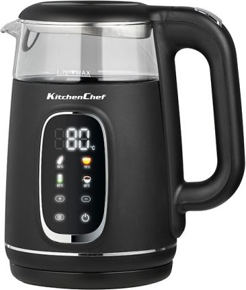 קומקום חשמלי דיגיטלי 1.7 ליטר KitchenChef קיטשן שף 5261 שחור