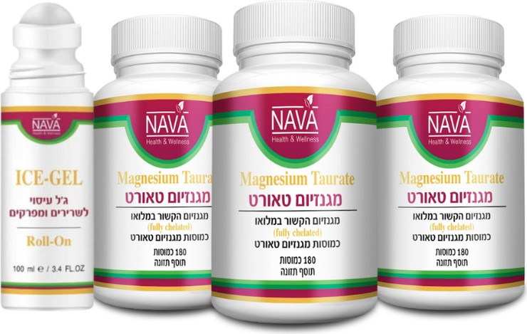 מגנזיום טאורט 3 יח +אייס ג'ל מתנה!