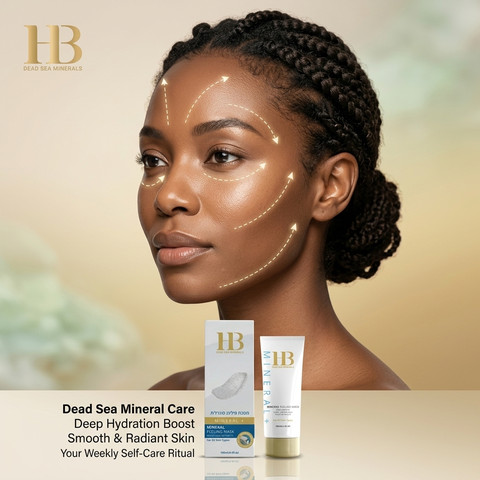 מסכת פילינג  מינרלית לפנים 100 מ"ל HB DeadSea Cosmetics