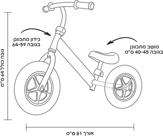 אופני איזון מתכווננים - I am Wheels | אדום