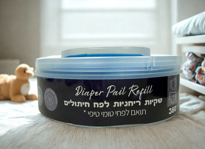 שקיות ריחניות לפח חיתולים קסטה בודדת - תואם לפחי טומי טיפי