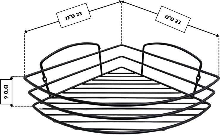 רשת פינתית 1 קומה - שחור