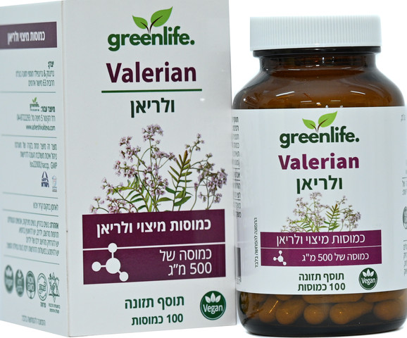 כמוסות ולריאן 500 מ"ג  Valerian Edulis