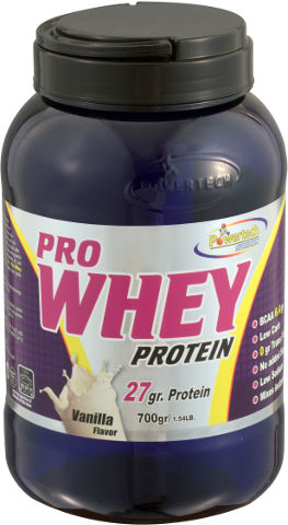 PRO WHAY PROTEIN אבקה להכנת משקה על בסיס חלבון מי גבינה בטעם וניל