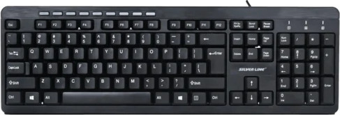 מקלדת מולטימדיה רוסית - SilverLine KB-889 USB HEB/ENG/RUS