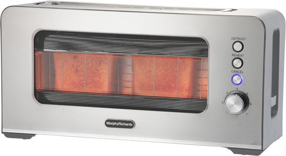 מצנם 2 פרוסות כולל חלון שקוף Morphy Richards מורפי ריצ'ארדס CrystalSteel 222401
