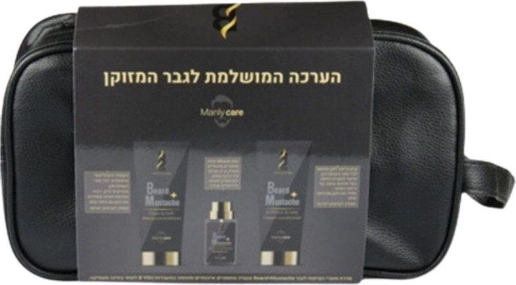 ערכת טיפוח לזקן/שפם שמפו+מרכך, קרם לריכוך, שמן B YOU בי יו