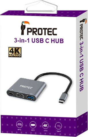 תחנת עגינה 3 ב-1 חיבור USB-C דגם מבית Protec