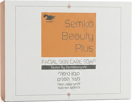 Semko Beauty Plus – סבון טיפולי מתקדם לניקוי עמוק וחידוש עור הפנים 135 גרם