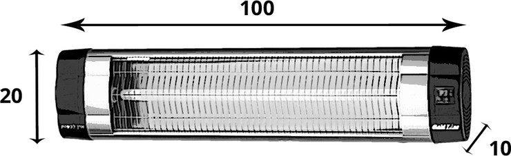 תנור חימום 3000W לתליה כולל שלט Gold Line גולד ליין ATL-2609 קליפסו