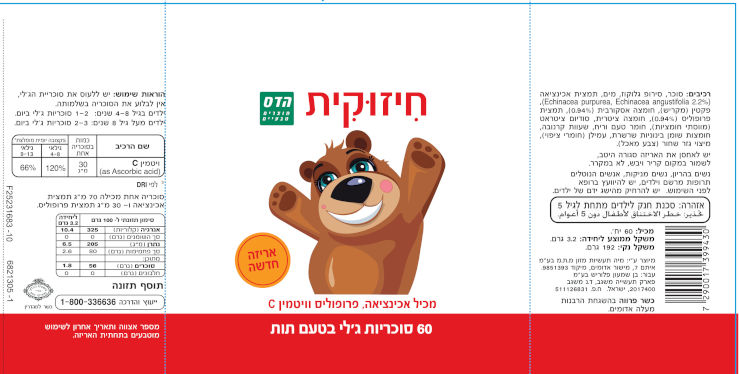 חיזוקית סוכריות ג'לי בטעם תות
