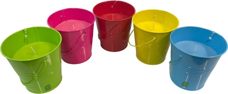 5 נרות ציטרונלה במגוון צבעים עד 20 שעות בעירה!