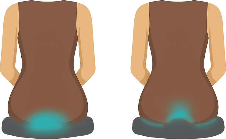 מושב ארגונומי ויסקו איכותי Drop Shape (כרית עם חור)