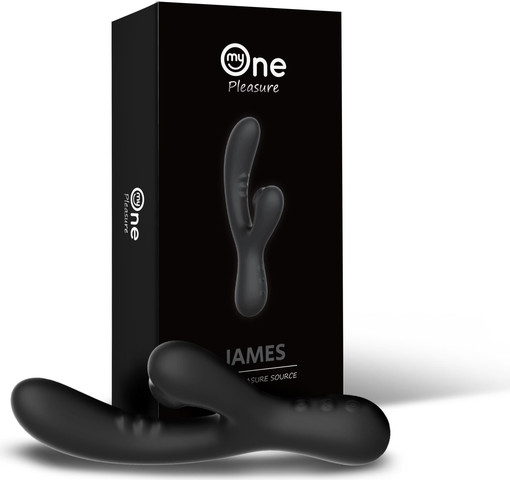 ויברטור JAMES - ויברטור חלומי לנקודת ה-G כולל יונק דגדגן לחוויה מושלמת בצבע שחור