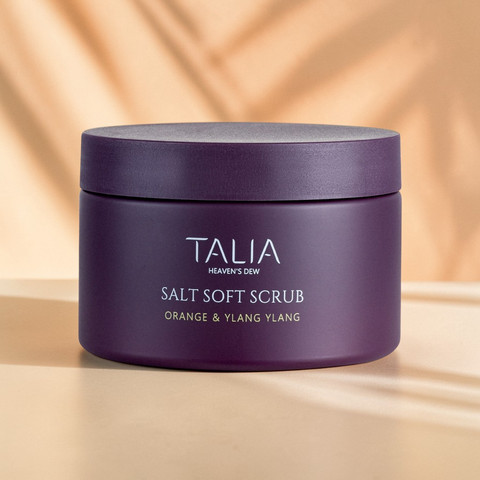 פילינג גוף עדין עם מלח מינרלי פעיל  Salt Soft Scrub With Orange & Ylang Ylang