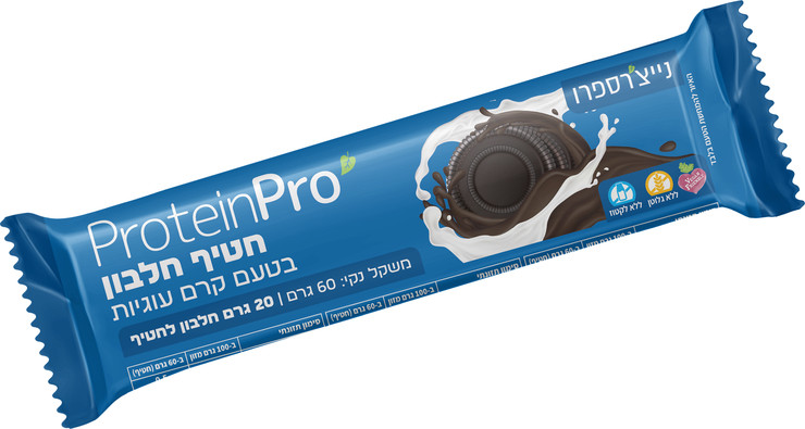 Protein Pro פרוטאין פרו חטיף חלבון טבעוני בטעם קרם עוגיות