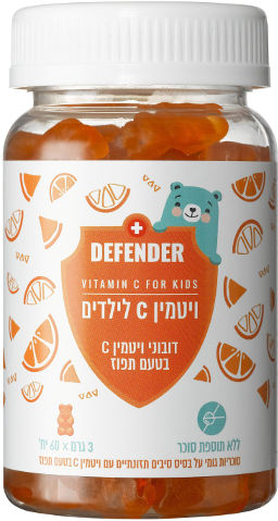 ויטמין C לילדים דובונים בטעם תפוז