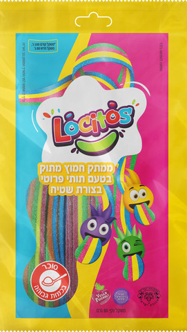 ממתק חמוץ מתוק בטעם תותי פרוטי בצורת שטיח