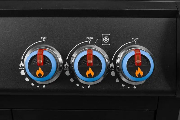 גריל גז 3 מבערים כולל כירת צד אינפרא Caesar סיזר 3X (GHOST) – RUBICON GRILL