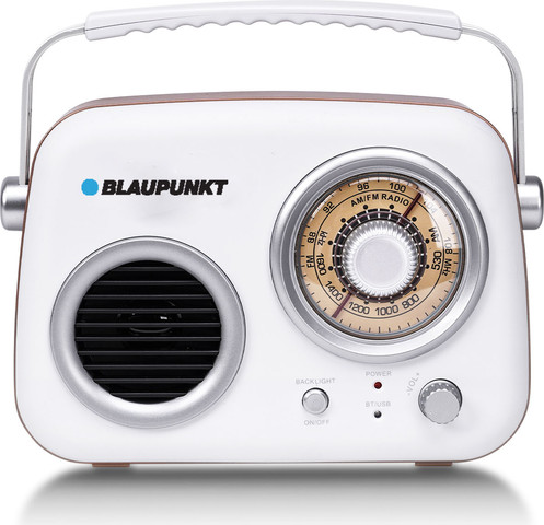 רדיו נייד AM/FM מופעל סוללות / חיבור טעינה Type C Blaupunkt BP-1550  צבע לבן