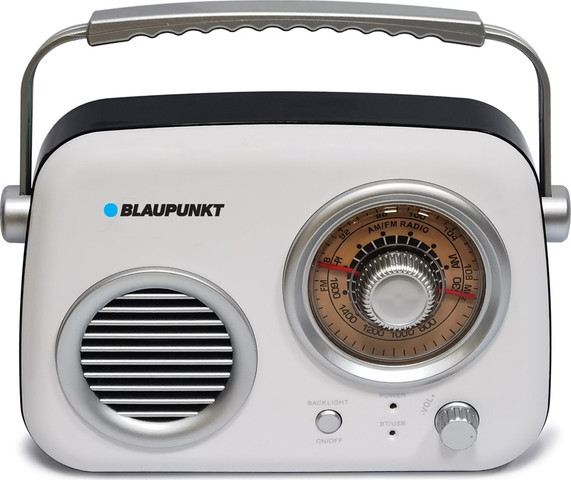 רדיו נייד AM/FM מופעל סוללות / חיבור טעינה Type C Blaupunkt BP-1550  צבע לבן