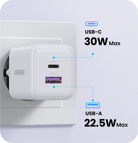 באנדל iPhone 17 PRO מטען קיר 30W + כיסוי MAGSAFE + זוג מגני מסך זכוכית לבן