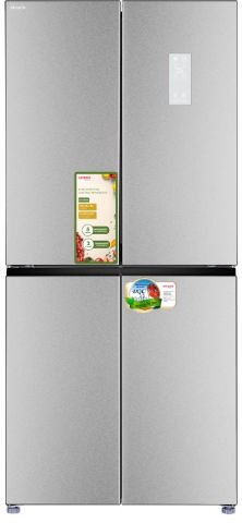 מקרר 4 דלתות נפח 466 ליטר 6500 aiwa japan INOX דגם AI-460WEXA-IN נירוסטה