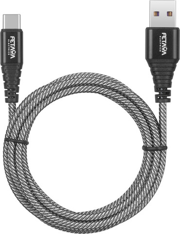 כבל טעינה מהירה USB TO TYPE C אורך כ- 1.5 מטר בצבע שחור