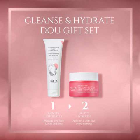 ערכת טיפוח TRAVEL לניקוי ולחות Cleanse & Hydrate Duo Set | GLOW MINI DUO