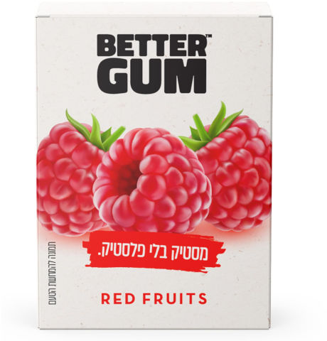 מסטיק בלי פלסטיק בטעם פירות אדומים