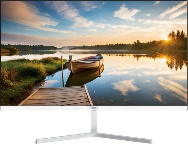 מסך מחשב MAG Flat D27F100SW 27" FHD IPS 100Hz HDMI VGA - רמקולים מובנים - צבע לבן